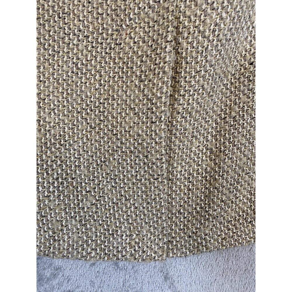 New York & Company Skirt Women 6 Beige Gold Tweed Boucle Pencil Lined Career NWT - Picture 8 of 9